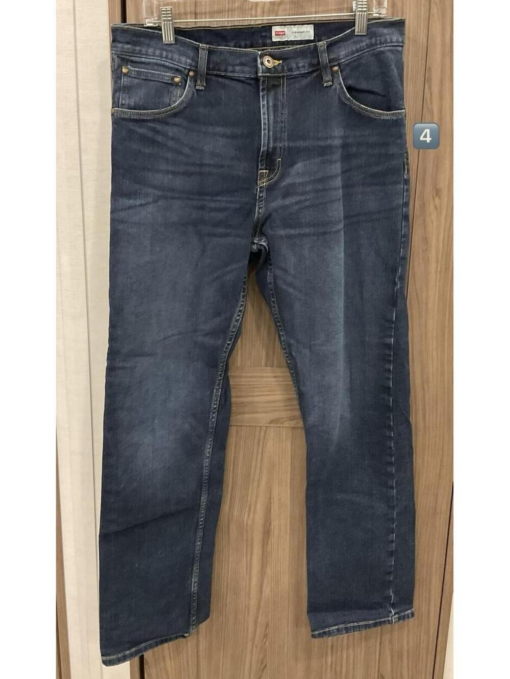 Wrangler Straight Fit Mens Dark Jeans #4 No Tag See Measurements 32 X 28